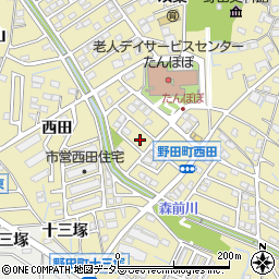 愛知県刈谷市野田町西田78-37周辺の地図