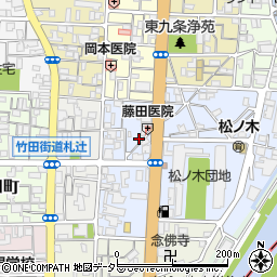 京都府京都市南区東九条東札辻町34周辺の地図