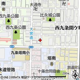 京都府京都市南区西九条比永城町8-4周辺の地図