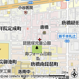 京都府京都市南区唐橋琵琶町46周辺の地図