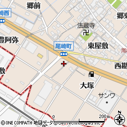 愛知県安城市尾崎町大塚周辺の地図