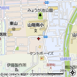 京都府京都市山科区東野八代20周辺の地図