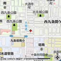 京都府京都市南区西九条比永城町3-4周辺の地図