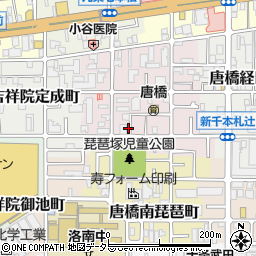 京都府京都市南区唐橋琵琶町45周辺の地図