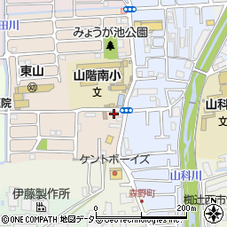 京都府京都市山科区東野八代17周辺の地図