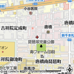 京都府京都市南区唐橋琵琶町43周辺の地図