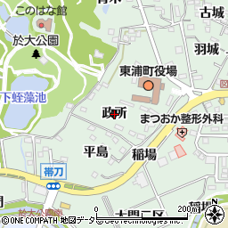 愛知県東浦町（知多郡）緒川（政所）周辺の地図