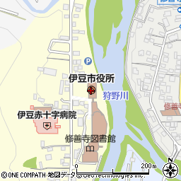 静岡県伊豆市周辺の地図