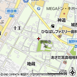 愛知県岡崎市舳越町（本郷）周辺の地図