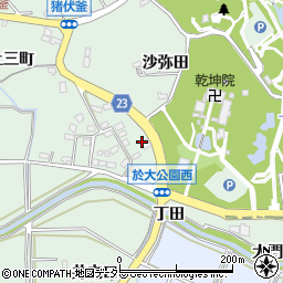 中日新聞　緒川専売所・サトー新聞店周辺の地図