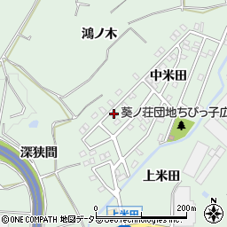 愛知県知多郡東浦町緒川上米田11-50周辺の地図