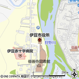 伊豆市役所総合政策部　総合戦略課・地域づくり周辺の地図