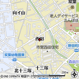 愛知県刈谷市野田町西田周辺の地図