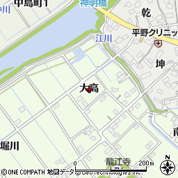 愛知県刈谷市小垣江町大高周辺の地図