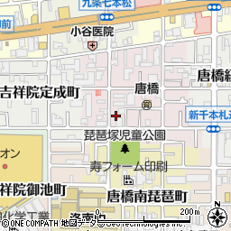 京都府京都市南区唐橋琵琶町42周辺の地図