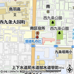 京都市南区役所周辺の地図