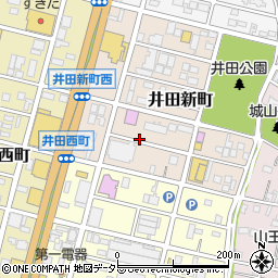 愛知県岡崎市井田新町周辺の地図