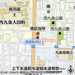 京都市役所　南区役所市民窓口課記録担当周辺の地図