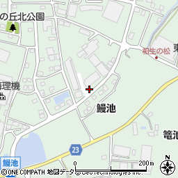 愛知県知多郡東浦町緒川鰻池周辺の地図