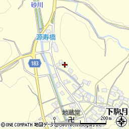 滋賀県蒲生郡日野町下駒月829周辺の地図