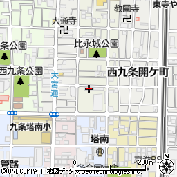 京都府京都市南区西九条東比永城町12周辺の地図
