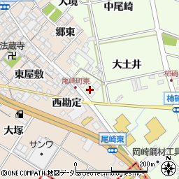 愛知県安城市柿碕町（勘定）周辺の地図