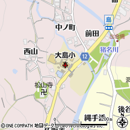 猪名川町立大島小学校周辺の地図