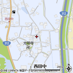 兵庫県神崎郡市川町西田中周辺の地図