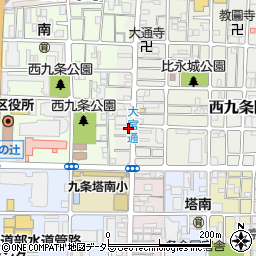 京都府京都市南区西九条比永城町104周辺の地図