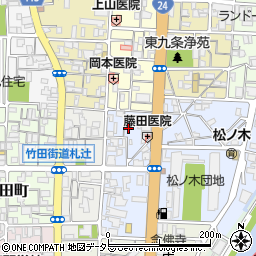 京都府京都市南区東九条東札辻町28周辺の地図