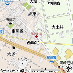尾崎町東周辺の地図