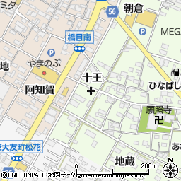 愛知県岡崎市舳越町十王周辺の地図