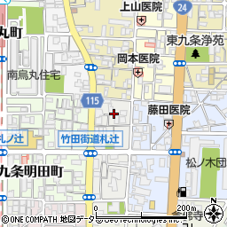 京都府京都市南区東九条中札辻町周辺の地図