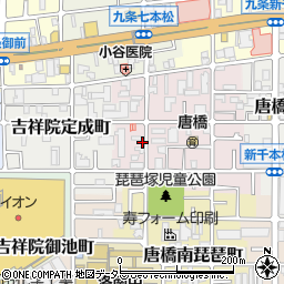 京都府京都市南区唐橋琵琶町4周辺の地図