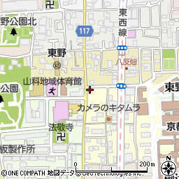 京都山科椥辻郵便局周辺の地図