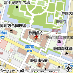 静岡県庁内郵便局周辺の地図