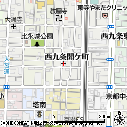 鍵の１１０番救急車　京都市南区西九条開ケ町営業所２４時間受付センター周辺の地図