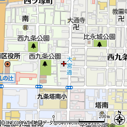 京都府京都市南区西九条比永城町105周辺の地図