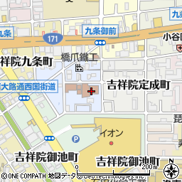 京都市　公設民営児童館洛陽児童館周辺の地図