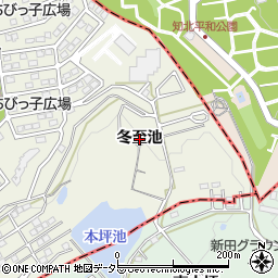 愛知県東海市加木屋町（冬至池）周辺の地図
