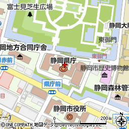 静岡県職員組合　県庁支部周辺の地図