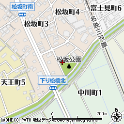 松坂公園トイレ周辺の地図