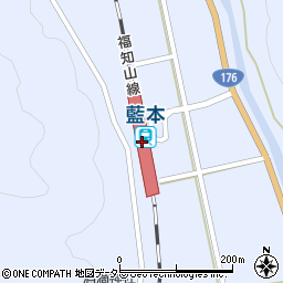 藍本駅周辺の地図