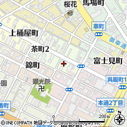 横江眼鏡静岡支店周辺の地図