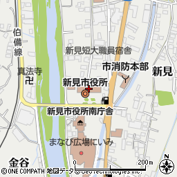 岡山県新見市周辺の地図