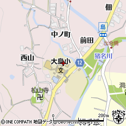 兵庫県川辺郡猪名川町島賀島周辺の地図