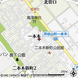 愛知県安城市井杭山町一本木周辺の地図