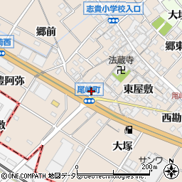 愛知県安城市尾崎町西大塚周辺の地図