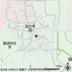 兵庫県宍粟市山崎町下比地周辺の地図