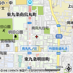 京都府京都市南区東九条南烏丸町36周辺の地図